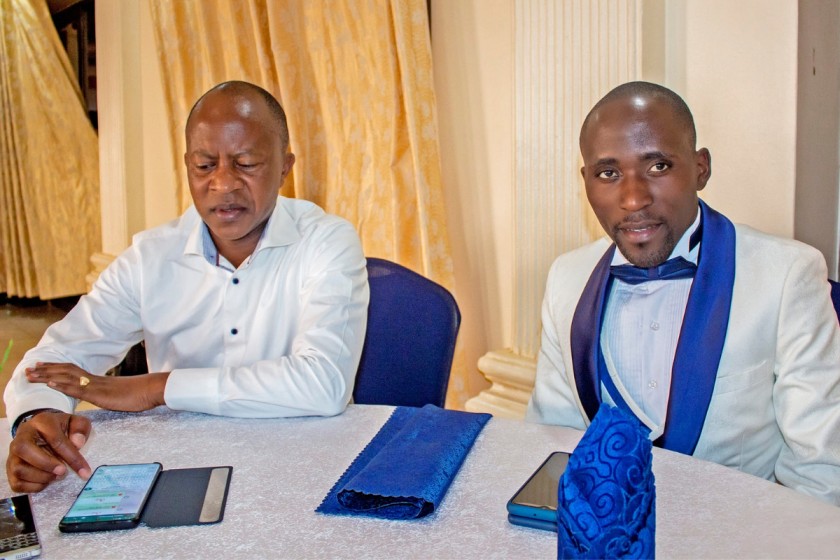 Ashaba Vincent with Gashumba at a dinner