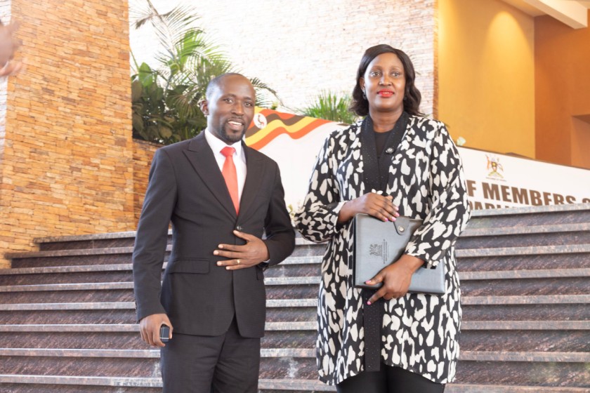Ashaba Vincent with Honourable Betty Ethel